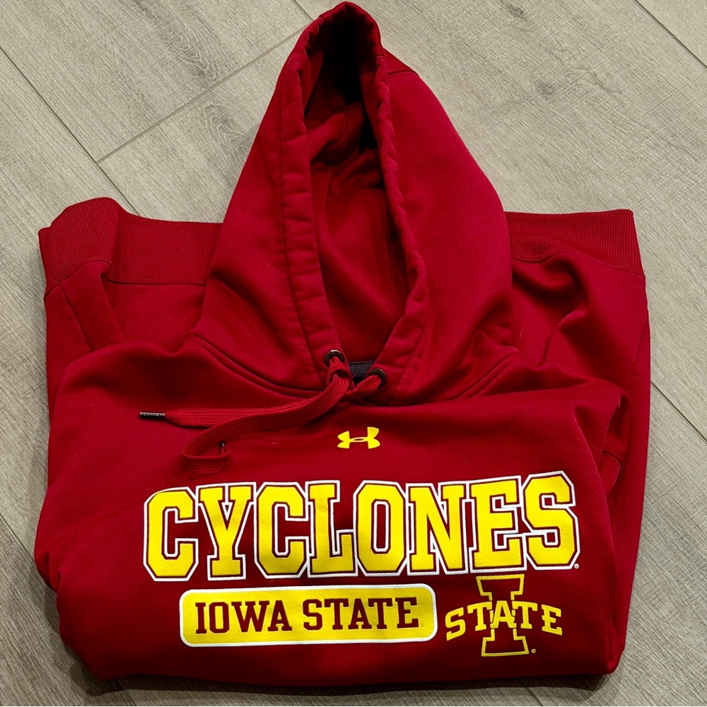 Iowa State Cyclones Size M Loose Under Armour Athletic Dept. Hoodie Sweatshirt - Picture 4 of 10